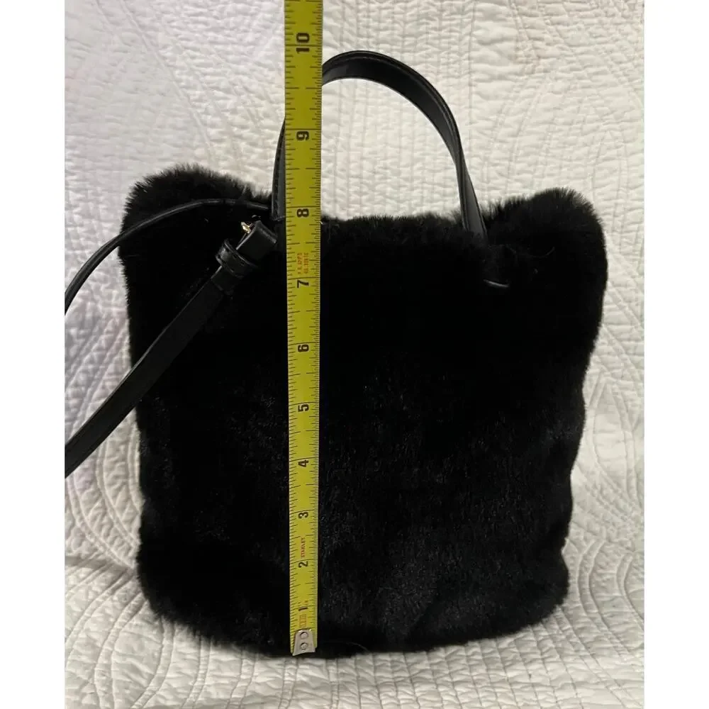 Expressions NYC Black Crossbody Bag  Faux fur Brand new